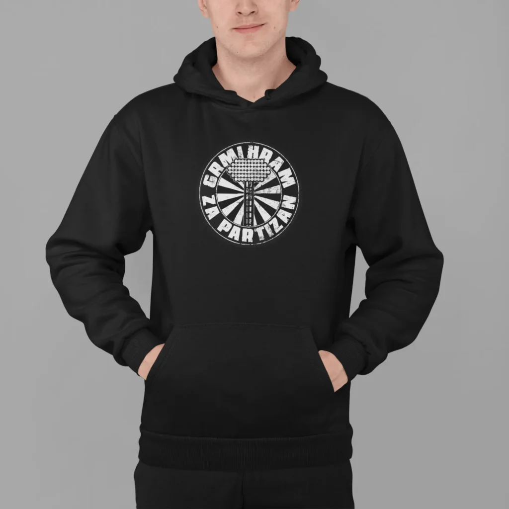 Grmi hram za Partizan duks (crni), kk partizan shop