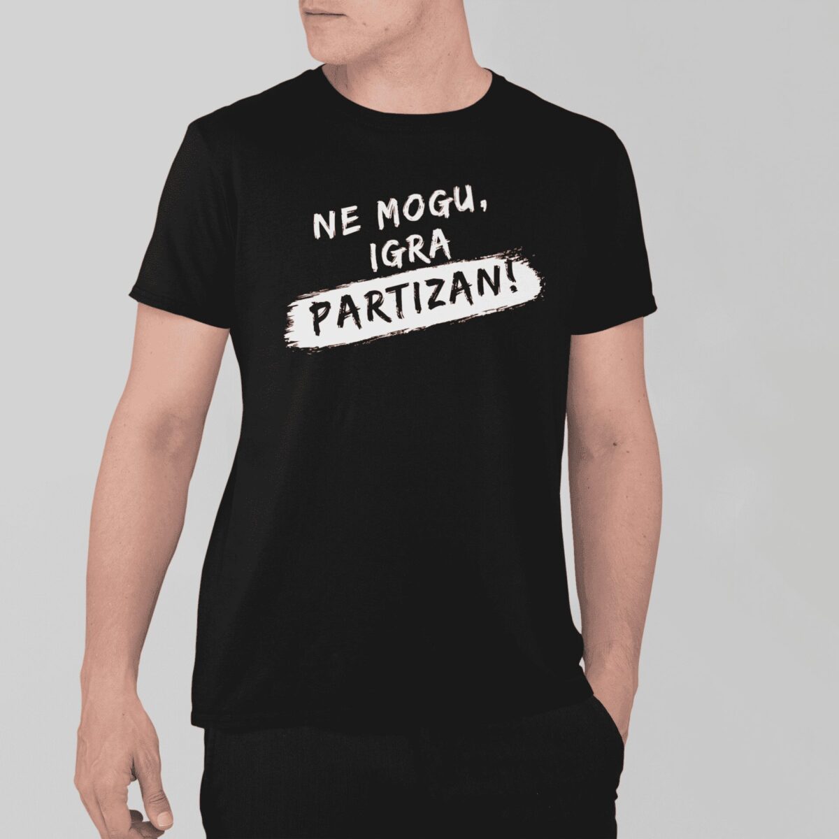 Ne mogu igra Partizan majica (crna), kk partizan shop