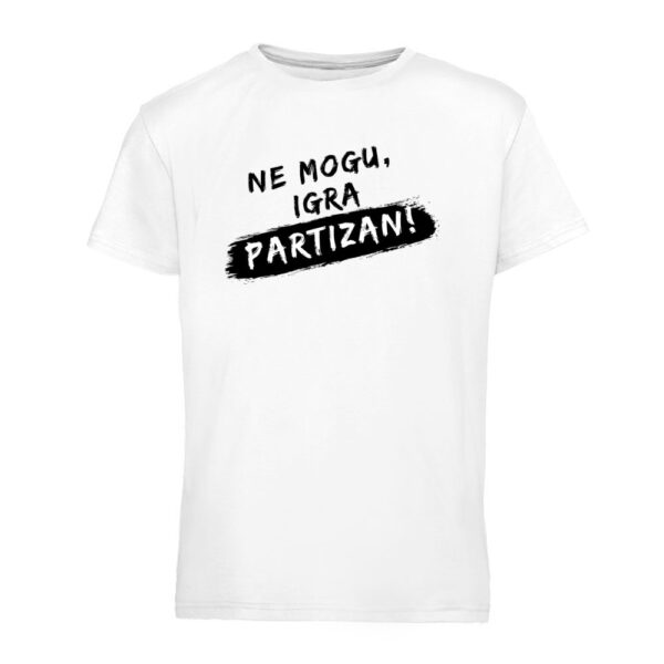 Ne mogu igra Partizan majica (bela), kk partizan shop