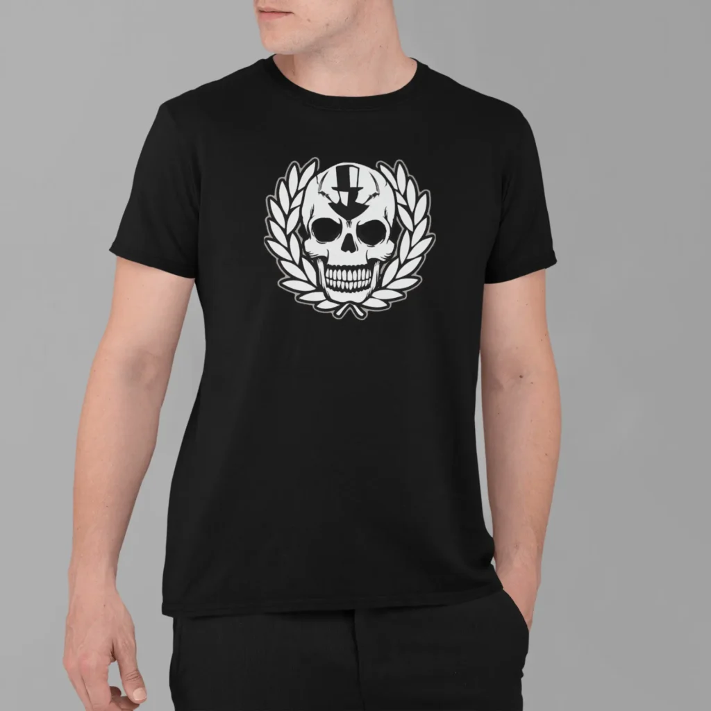 navijači partizana majica skull (crna), kk partizan shop, grobari shop